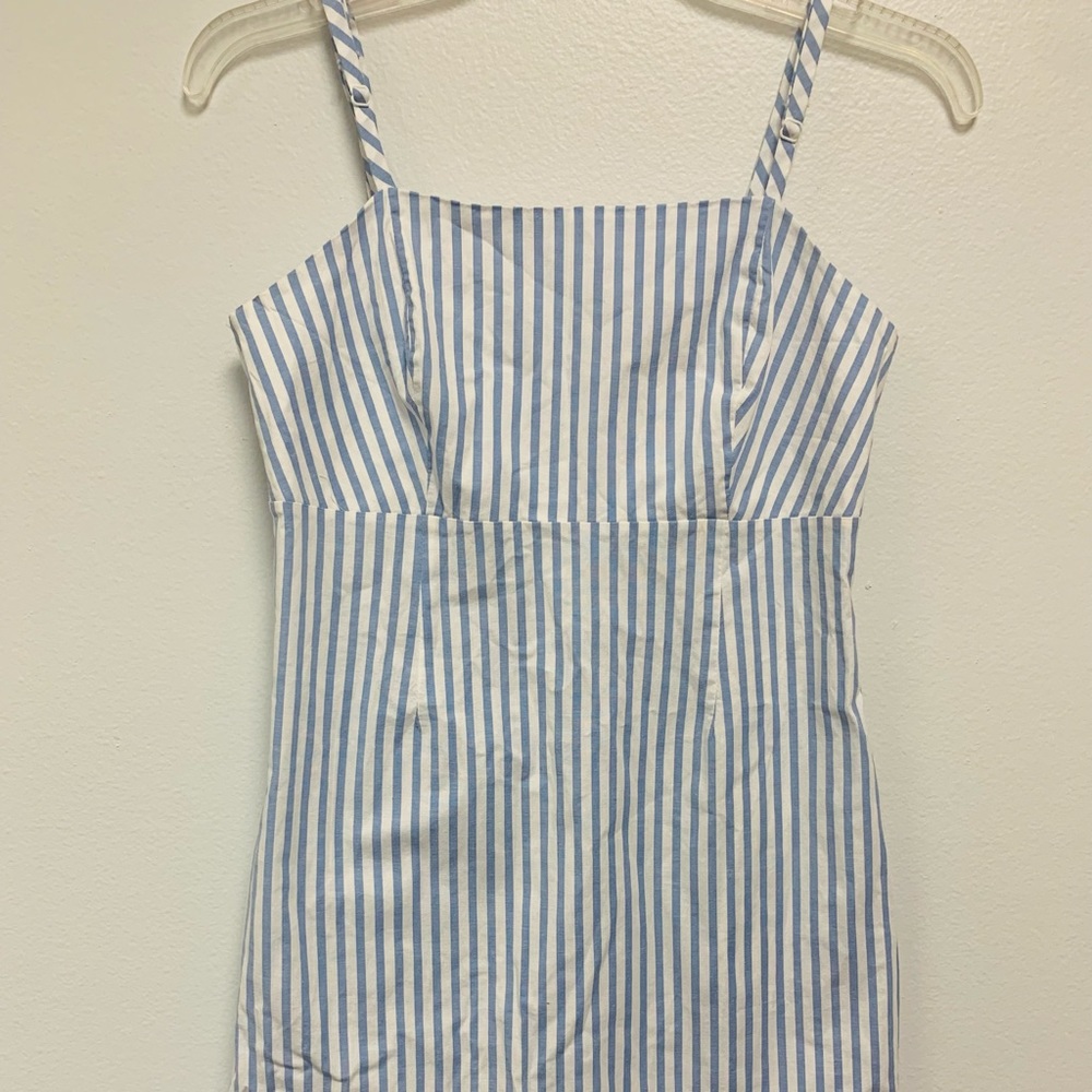 Kendal & Kylie Blue and White Stripped Dress Small